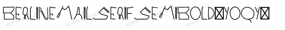 Berlinemailserifsemibold-Yoqy字体转换