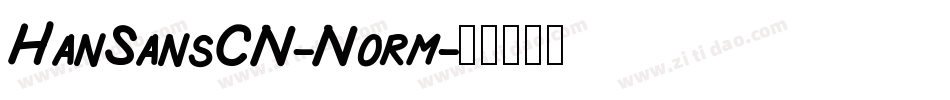 HanSansCN-Norm字体转换
