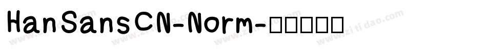 HanSansCN-Norm字体转换