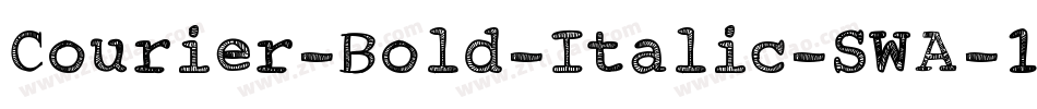 Courier-Bold-Italic-SWA-1字体转换