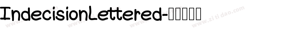 IndecisionLettered字体转换