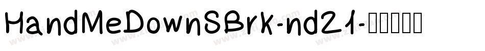 HandMeDownSBrk-nd21字体转换