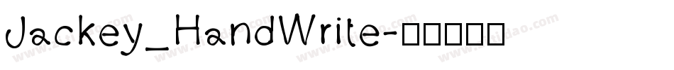 Jackey_HandWrite字体转换