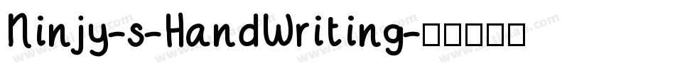Ninjy-s-HandWriting字体转换