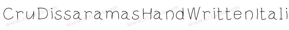 CruDissaramasHandWrittenItalic-My1v字体转换