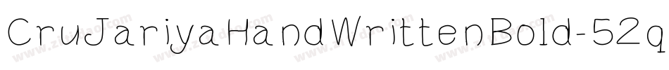 CruJariyaHandWrittenBold-52q8字体转换