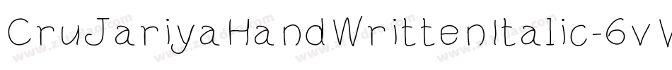 CruJariyaHandWrittenItalic-6vVY字体转换