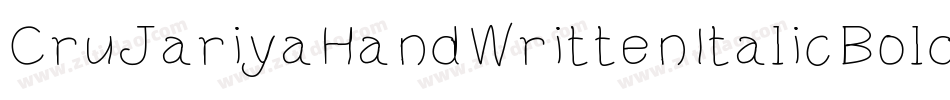 CruJariyaHandWrittenItalicBold-zAP3字体转换