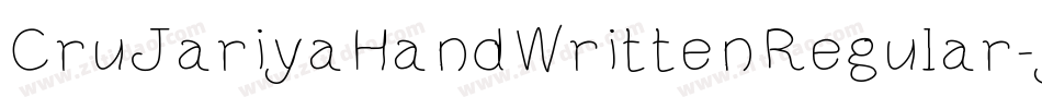 CruJariyaHandWrittenRegular-yAWY字体转换