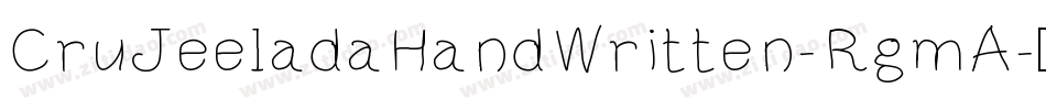 CruJeeladaHandWritten-RgmA字体转换