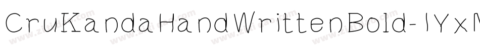 CruKandaHandWrittenBold-1YxM字体转换