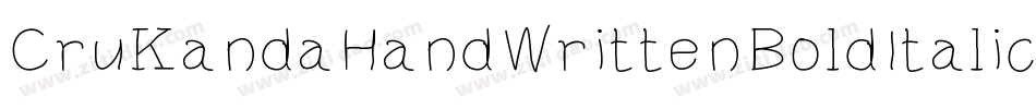CruKandaHandWrittenBoldItalic-RgWe字体转换