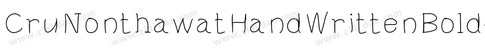 CruNonthawatHandWrittenBold-eoBB字体转换