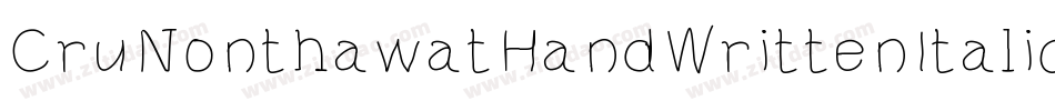 CruNonthawatHandWrittenItalic-agl9字体转换