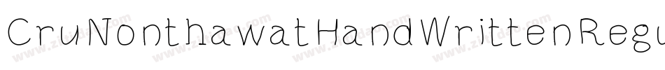 CruNonthawatHandWrittenRegular-Eyvl字体转换