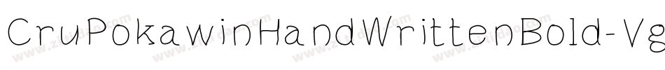 CruPokawinHandWrittenBold-Vgaw字体转换