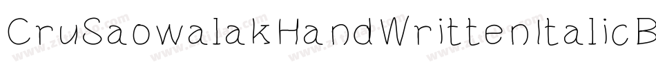 CruSaowalakHandWrittenItalicBold-v2wE字体转换