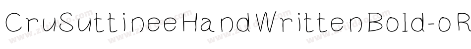 CruSuttineeHandWrittenBold-oR84字体转换