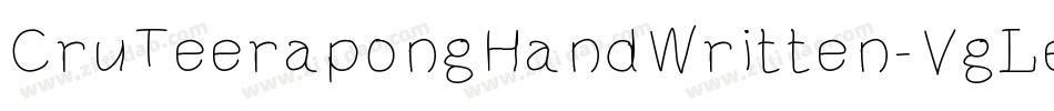 CruTeerapongHandWritten-VgLe字体转换
