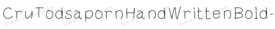 CruTodsapornHandWrittenBold-GymG字体转换