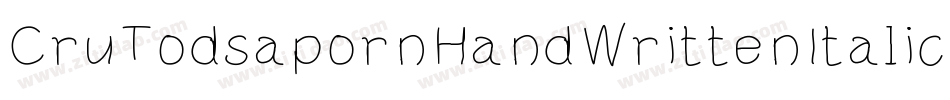 CruTodsapornHandWrittenItalic-zAZ3字体转换