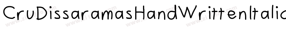 CruDissaramasHandWrittenItalic-My1v字体转换