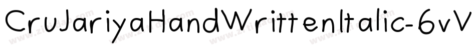 CruJariyaHandWrittenItalic-6vVY字体转换
