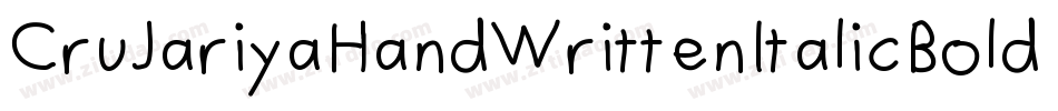 CruJariyaHandWrittenItalicBold-zAP3字体转换