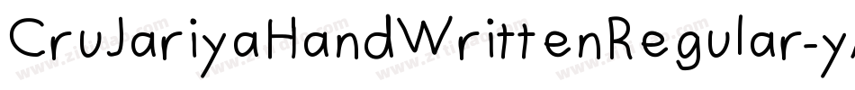 CruJariyaHandWrittenRegular-yAWY字体转换