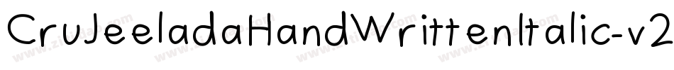 CruJeeladaHandWrittenItalic-v21L字体转换