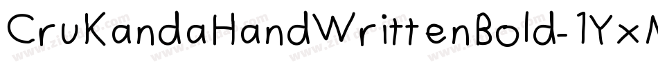CruKandaHandWrittenBold-1YxM字体转换