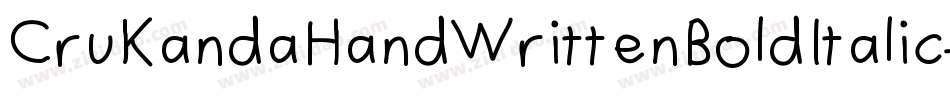 CruKandaHandWrittenBoldItalic-RgWe字体转换