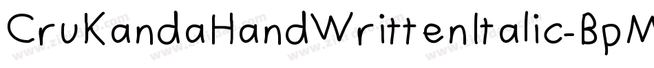 CruKandaHandWrittenItalic-BpMn字体转换
