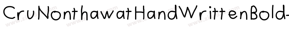 CruNonthawatHandWrittenBold-eoBB字体转换