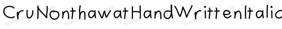 CruNonthawatHandWrittenItalic-agl9字体转换