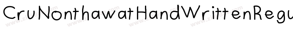 CruNonthawatHandWrittenRegular-Eyvl字体转换
