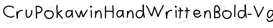 CruPokawinHandWrittenBold-Vgaw字体转换
