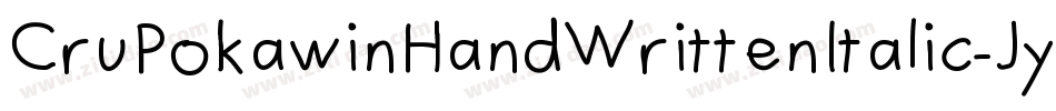 CruPokawinHandWrittenItalic-Jy7x字体转换