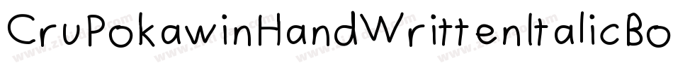 CruPokawinHandWrittenItalicBold-Gy2D字体转换