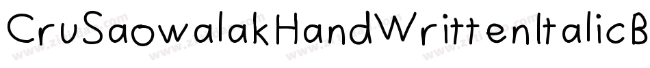 CruSaowalakHandWrittenItalicBold-v2wE字体转换