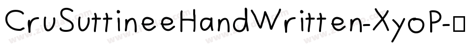 CruSuttineeHandWritten-XyoP字体转换
