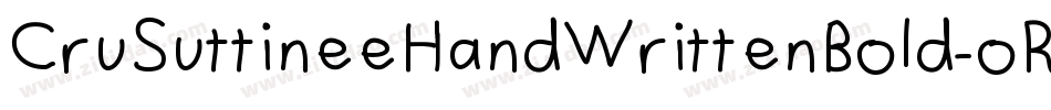 CruSuttineeHandWrittenBold-oR84字体转换