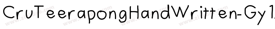 CruTeerapongHandWritten-Gy1A字体转换