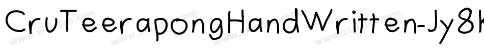 CruTeerapongHandWritten-Jy8K字体转换