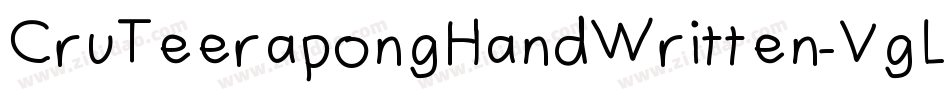 CruTeerapongHandWritten-VgLe字体转换