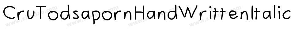 CruTodsapornHandWrittenItalic-zAZ3字体转换