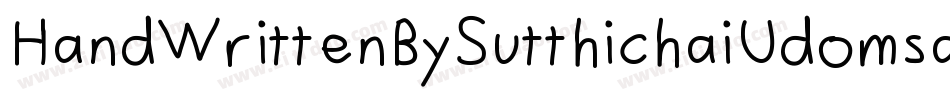 HandWrittenBySutthichaiUdomsap-2rpX字体转换
