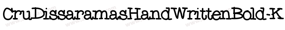 CruDissaramasHandWrittenBold-Kyle字体转换