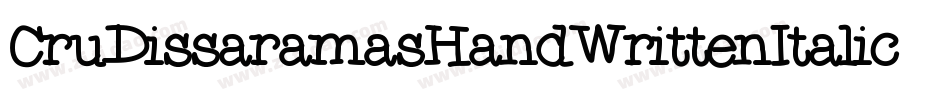 CruDissaramasHandWrittenItalic-My1v字体转换