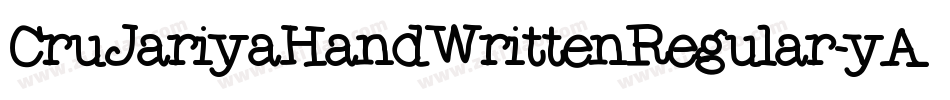 CruJariyaHandWrittenRegular-yAWY字体转换